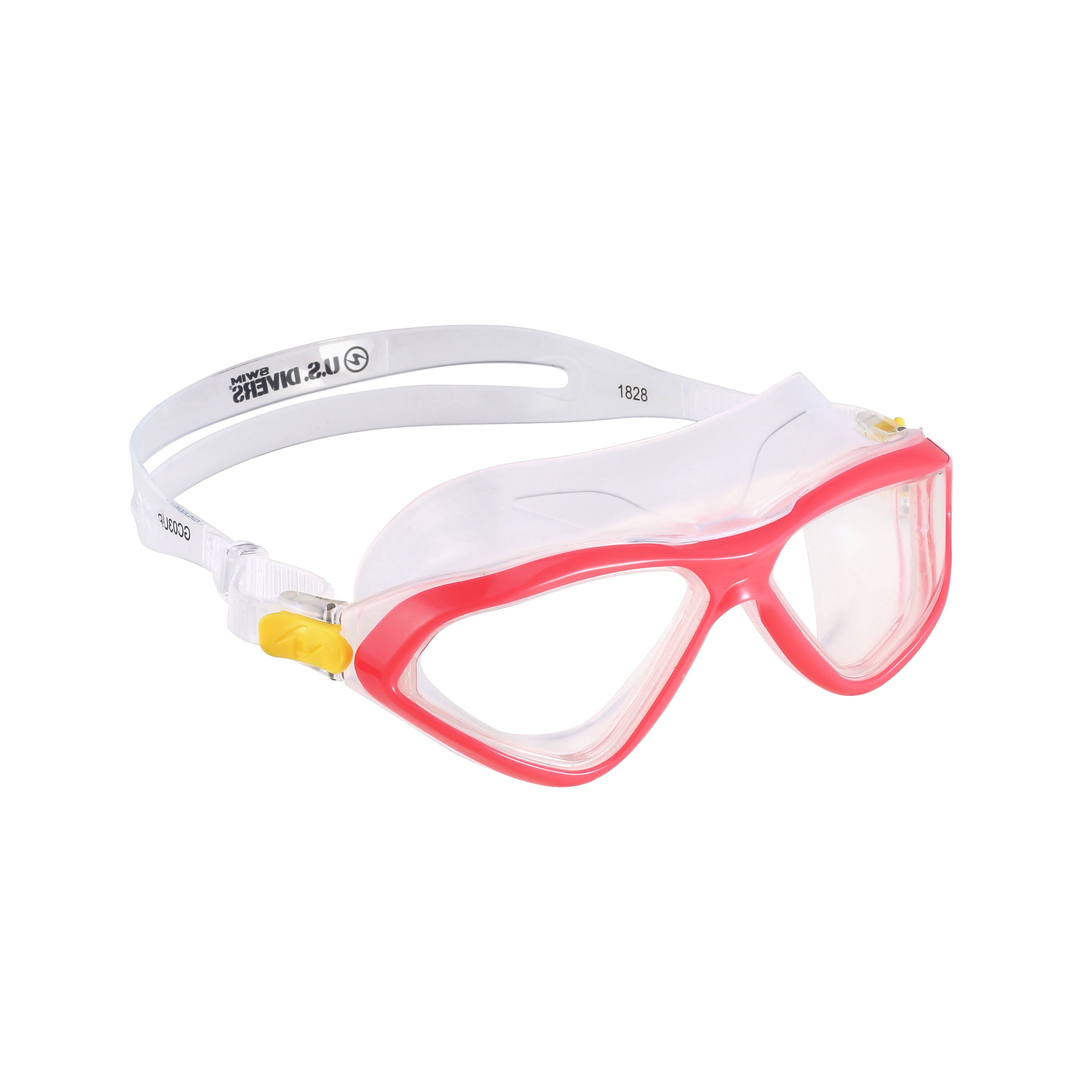 U.S. Divers Stilo Jr Swim Mask for Girls Shatterresistant, Panoramic View, Polycarbonate Lens