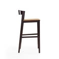 thumbnail image 3 of Manhattan Comfort Klismos 30.5" Faux Leather Barstool in Camel/Walnut, 3 of 5