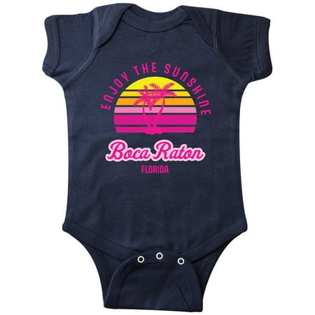 

Inktastic Summer Enjoy the Sunshine Boca Raton Florida in Pink Gift Baby Boy or Baby Girl Bodysuit