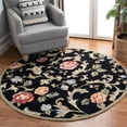 thumbnail image 7 of SAFAVIEH Chelsea Georgiana Floral Wool Area Rug, Black, 2'6" x 4', 7 of 7