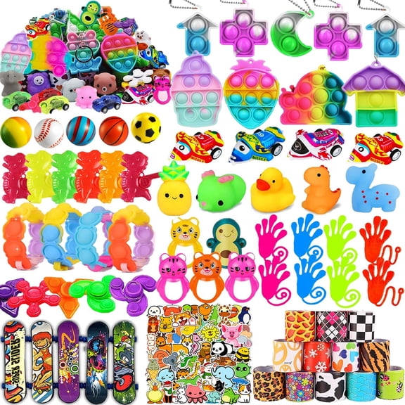Party Favor Toy Set, 128 Piece Assorted Treasure Box Fillers For Kids, Classroom Prizes, Carnival Rewards, Goodie Bag Stuffers, Pinata Fillers, Birthday Gifts
