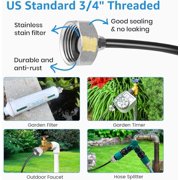 33FT Outdoor Misting Cooling System with 8 Nozzles & 3/4 Brass Adapter - for Patio, Porch, Umbrella, BBQ, Chicken Coop