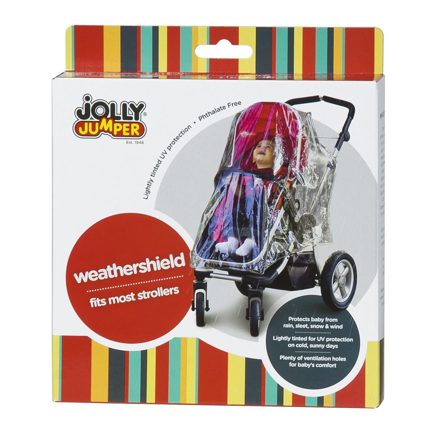 Jolly Jumper Weathershield for Single Strollers Clear Phthalate