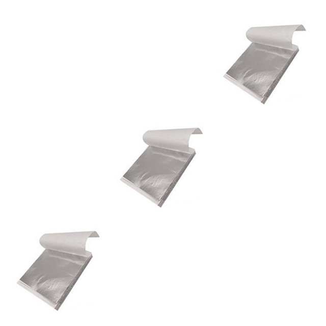 Injueey 100 Uds. Papel de hoja de papel de aluminio para manualidades, papeles dorados brillantes, decoración ligera para pasteles y comida, Type1 NO1 Injueey CBP584278