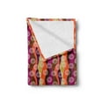 thumbnail image 2 of Abstract Soft Flannel Fleece Throw Blanket, East Style Colorful Design with Multiple Dotted Wavy Stripes and Circles, Cozy Plush for Indoor and Outdoor Use, 50" x 70", Multicolor, by Ambesonne, 2 of 5