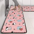 thumbnail image 2 of Kitchen Rugs Sets Of 2,Pink Cow Milk Strawberry Pattern Anti Fatigue Kitchen Mat Rugs Non Slip Washable,Decorative Kitchen Floor Mats for Kitchen,Sink,Laundry,17"x47"+17"x47", 2 of 5