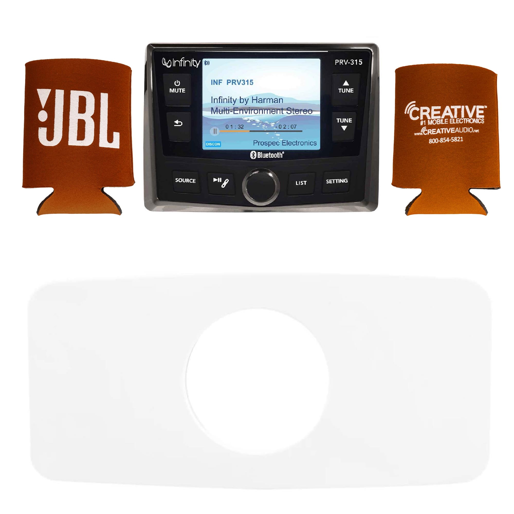 Infinity PRV-315 Waterproof Radio With Stinger SEADASH3W Universal ...