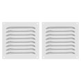 thumbnail image 1 of Uxcell 8 x 8 Inch Stainless Steel Vent Cover, Screen Air Grille HVAC Louvered Grill, Silver Tone 2 Pack, 1 of 6