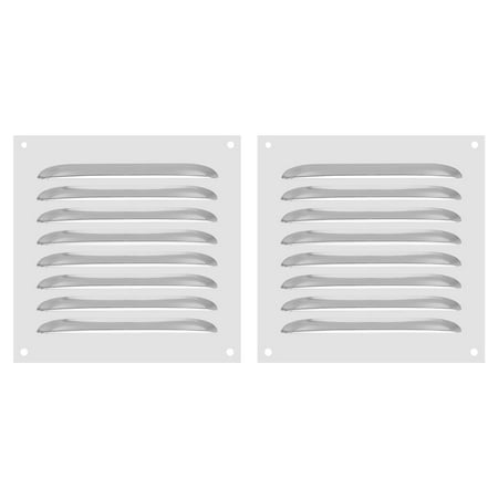 

Uxcell 8 x 8 Inch Stainless Steel Vent Cover Screen Air Grille HVAC Louvered Grill Silver Tone 2 Pack