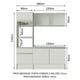 thumbnail image 3 of Madesa Gabinete de Cocina Integral Compacta Topazio Pop con Armario Blanco, 3 of 10
