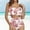 Red, variant on Hvot&aat Womens Two Piece Layered Ruffle Bikini Fashion Multicolor Print Swimsuit High Waisted Triangle Trunks Bathing Suit