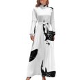 thumbnail image 1 of Vestido largo con estampado de ballenas, buceo y esnórquel, vestido de fiesta de noche, vestidos de mujer para ocasiones especiales, ropa de mujer, 1 of 4