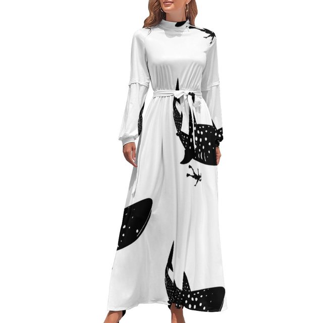 Vestido largo con estampado de ballenas, buceo y esnórquel, vestido de fiesta de noche, vestidos de mujer para ocasiones especiales, ropa de mujer