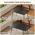 thumbnail image 6 of 63” Kitchen Table and Chairs Set for 6, Lofka Extendable Dining Table Sets with 6 Wood High Back Seating Chairs, Black, 6 of 8
