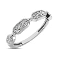 thumbnail image 3 of Beaded Style Band set with 1/6 Ctw Diamond in 14K White Gold, 3 of 4