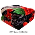 Winter Heavy Warm Blanket 2 Ply Printed Super Soft Raschel Plush Fleece