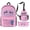 Pink, variant on Jey Uso Yeet Merch 3-piece canvas backpack shoulder bag for women and men,3D travel bag, casual outdoor backpack