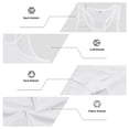 thumbnail image 5 of Zimjoy Men's Muscle Gym Tank Top Quick Dry Breathable Y-Back Vest Regular Fit Ribbed Textured Sleeveless Tank Tops, White L, 5 of 7