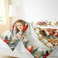thumbnail image 5 of Manfei Magical Santa Claus Full Size Comforter Sets, Kawaii Christmas Reindeer Animal Bedding Comforter Set, Teens Kids Child Reversible Bedding Sets, Lightweight Room Decor, 3-Piece, 5 of 9