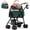 green, variant on CLOUDREST PRO Pet Stroller, Folding Dog Stroller for Small Medium Dogs & Cats, 3-in-1 Detachable Carrier Stroller with Cup Holder & Breathable Mesh Windows, Storage Basket & Shock Absorbing Wheels