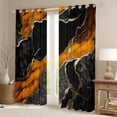 thumbnail image 2 of Homewish Chic Abstarct Ombre Black Out Curtains, Black Orange Fashion Marble Curtains Pack of 2 (42x63 Each), Teens Kids Adult Men Women Bedroom Curtains, Black Out Curtains Decor, 2 of 6