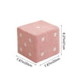thumbnail image 3 of Decorative Dice Pattern Cube Stool with Soft Plush Cover, Multi-Purpose Footrest and Seating for Entryway Living Room Vanity, Removable Washable Cover and Sturdy Construction for Versatile Home Use, 3 of 6