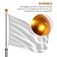 thumbnail image 5 of Moyic Asta de bandera Top Gold Ball Flagpole Ball Head Convenient Small Flags Accessories Flag Pole Decor Superficie recubierta para exteriores Jardín y Patio Moyic HA014382-00, 5 of 6