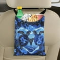 thumbnail image 5 of Yuyamidu Sea Turtle Car Trash Bags for Back Seat Rear Seat Hibiscus Car Rubbish Holder Accessories for Car SUV Van Heart Auto Garbage Bag Hanging Car Waste Bag, Blue, 5 of 7