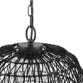 thumbnail image 2 of Novogratz x Globe Electric Novogratz x Globe Diego 1-Light Matte Black Woven Fabric Outdoor Plug-In Pendant Light, 44759, 2 of 7