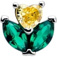 thumbnail image 3 of Body Candy Womens 20G 7mm 316L Stainless Steel L Shaped Nose Ring Yellow Love Flower Nose Stud Body Piercing Jewelry 0.27, 3 of 5