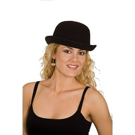 Bowler Hat Deluxe Felt Victorian Derby Black Roaring 20s Adult Costume Accessory