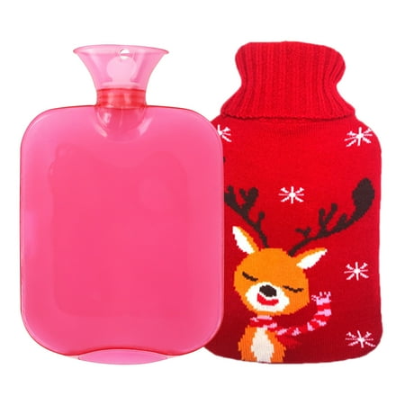

loopsun Hot Water Bottle With Cover 2L Bed Bottle With Soft Fleece Cover Bed Bottle Provides Warmth Gift