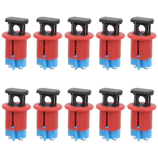 Bloqueo De Disyuntor En Miniatura, Interruptor De Aire, Bloqueo De Seguridad Eléctrica, Bloqueo De Disyuntor En Miniatura De Nailon Para Aislamiento De Energía, Disyuntores En Miniatura 10 Piezas Methold EL010356-00