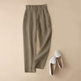 thumbnail image 2 of Sngxgn Women's Wide Leg Pants High Elastic Waisted in The Work Trousers Long Straight Suit Pants(Coffee,M), 2 of 3