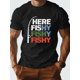 thumbnail image 1 of [Pure Cotton G500 Tshirt] Comfort Fit G500 Pure Cotton Men's Tshirt - Colorful Fishing Rod Phrase, 1 of 5