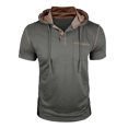 thumbnail image 5 of hotojiny Men's Short Sleeve Hoodie Workout Gym Athletic Shirts Lightweight Hooded T Shirts Sweatshirt with Pocket, 5 of 6