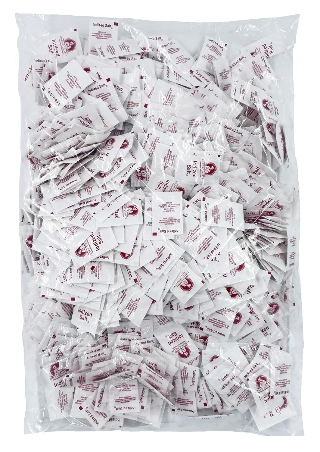2000 Bulk Salt and Pepper Packets – 1000 Iodized Salt + 1000 Ground Black Pepper – Individually Wrapped Condiment Sachets – Great for Meal Prep, Takeout, Events, Lunches, Travel