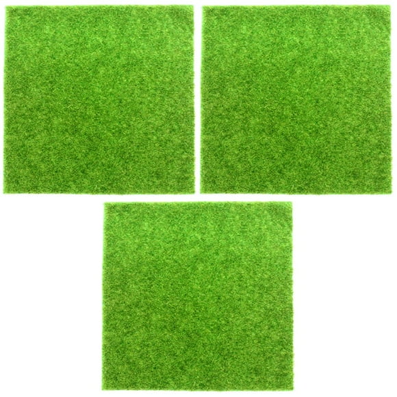 HLONK Set of 3 Fake Grass for Wall Artificial Moss Small Decorative Gardening