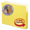 thumbnail image 4 of Smead Colored File Pockets Letter - 8 1/2" x 11" Sheet Size - 1 3/4" Expansion - Top Tab Location - 9 pt. Folder Thickness - Yellow - Recycled - 1 Each, 4 of 7