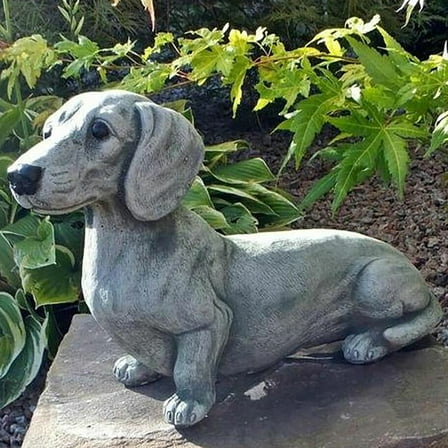 Garden Statue under $5! Cagogo Resin Cute Garden Dog Statue, Dachshund Outdoor Decor Sculpture, Lawn Ornament for Yard Garden, Pet Memorial Figure, Home Decoration Art Piece