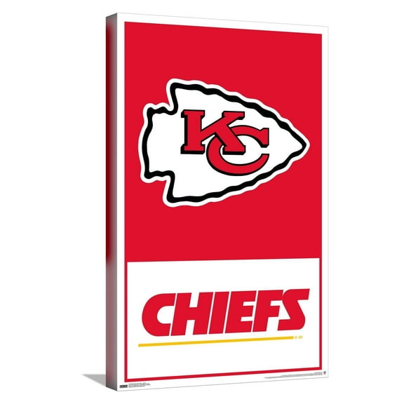 NFL Kansas City Chiefs - Logo 21 Canvas Wall Poster, 14.725" x 22.375"
