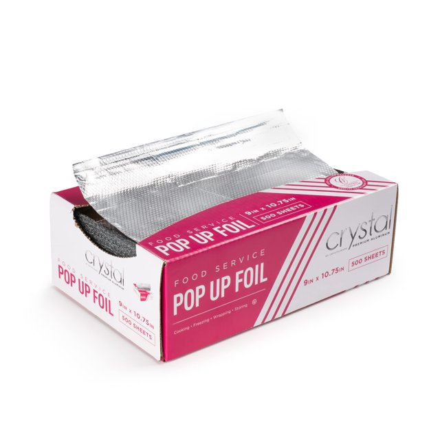 Láminas desplegables de papel de aluminio Crystal de Crystalware, 500 hojas