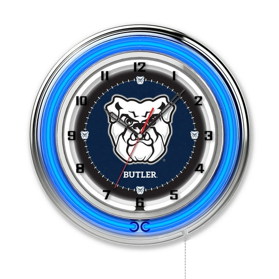 Butler University 19" Double Neon Wall Clock