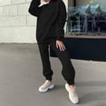 thumbnail image 4 of 2x chándal para mujer, conjuntos casuales, conjunto de pantalones, jersey de manga larga, sudadera cálida, sudaderas con capucha para , yoga, en Negro l Yinane Chándal de sudor, 4 of 7