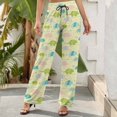 thumbnail image 6 of Wide Leg Pants Woman, Armadillo Floral High Waist Knot Palazzo Pants for Women, Elastic Sweatpants Yoga Lounge Pants Trousers with Pockets Fall Pants for Women 2024, 6 of 6
