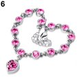 thumbnail image 5 of Ayyufe Bracelet Heart Shape Rhinestone Alloy Women Chain Bracelets for Daily Wear, 5 of 6