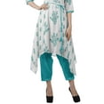 thumbnail image 5 of Moomaya Indian Tunic Top Pant Set 3/4 Sleeves Printed Women Designer Kurta Kurti, 5 of 6