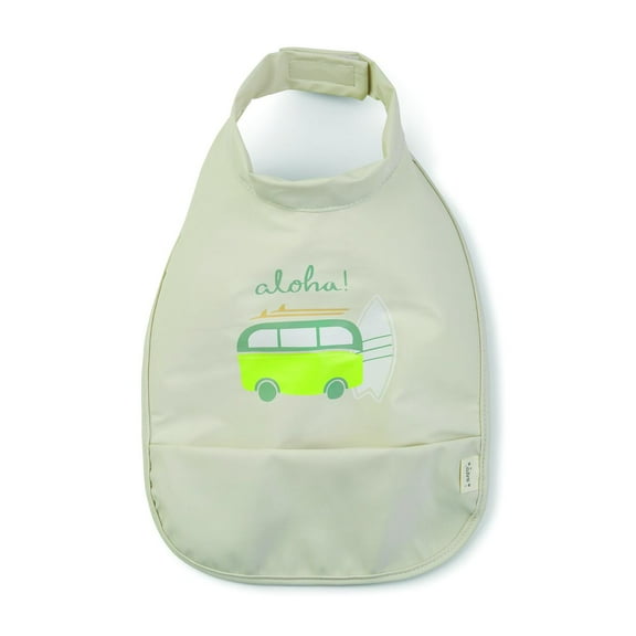 SARO Aloha Waterproof Baby Bib - Tropical Print, Adjustable Feeding Bib