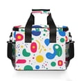 thumbnail image 7 of FORMRS Insulated Cooler Bag 24 Cans Capacity Soft Leakproof Lunch Box with Side Pockets, Colorful Round, 7 of 7