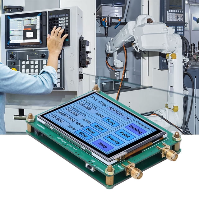 Touch Screen Signal Generator, Full Touch Screen Clear Image SMA Female Interface Signal Generator, For Wireless Infrastructure Test Equipment ADF4350,ADF4351